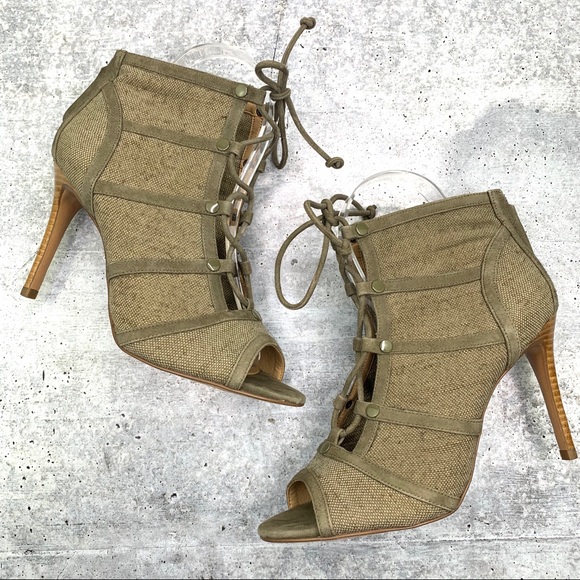 Banana Republic Shoes - ⚠️ Banana Republic Lace Up Open Toe Heel Size